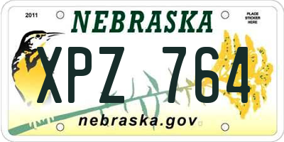 NE license plate XPZ764