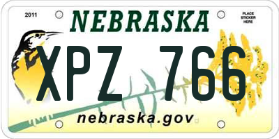NE license plate XPZ766