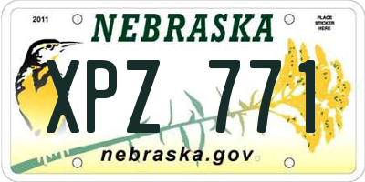 NE license plate XPZ771