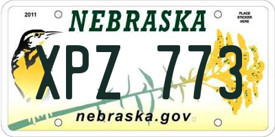 NE license plate XPZ773