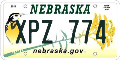 NE license plate XPZ774