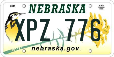 NE license plate XPZ776
