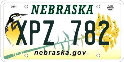 NE license plate XPZ782