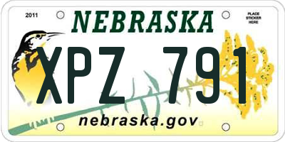 NE license plate XPZ791