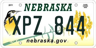 NE license plate XPZ844