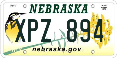 NE license plate XPZ894