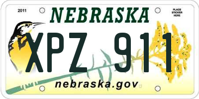 NE license plate XPZ911