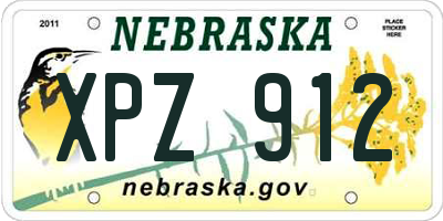 NE license plate XPZ912