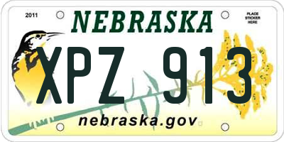 NE license plate XPZ913