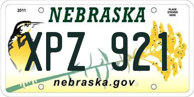 NE license plate XPZ921