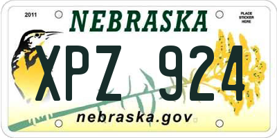 NE license plate XPZ924