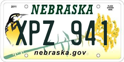 NE license plate XPZ941