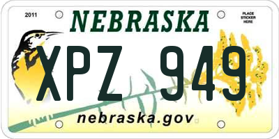NE license plate XPZ949