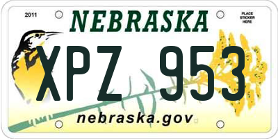 NE license plate XPZ953