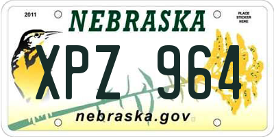 NE license plate XPZ964