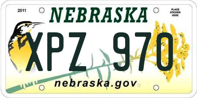 NE license plate XPZ970