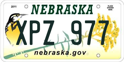 NE license plate XPZ977