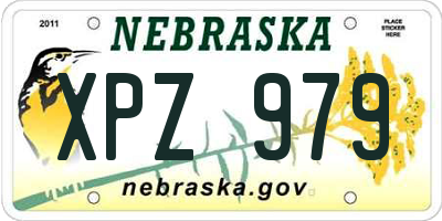 NE license plate XPZ979