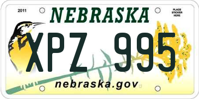 NE license plate XPZ995