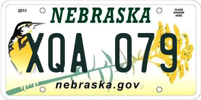 NE license plate XQA079