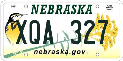 NE license plate XQA327