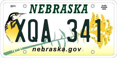 NE license plate XQA341