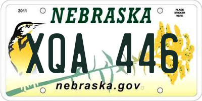 NE license plate XQA446