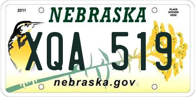 NE license plate XQA519