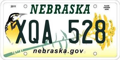 NE license plate XQA528