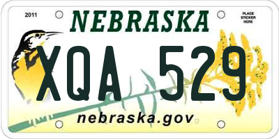 NE license plate XQA529