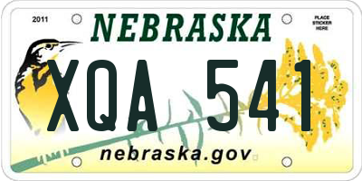 NE license plate XQA541