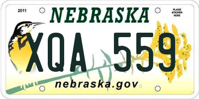 NE license plate XQA559