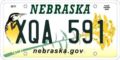NE license plate XQA591