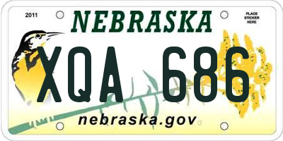 NE license plate XQA686
