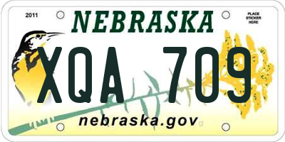 NE license plate XQA709