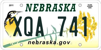 NE license plate XQA741