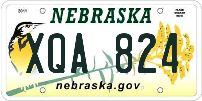 NE license plate XQA824