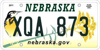 NE license plate XQA873