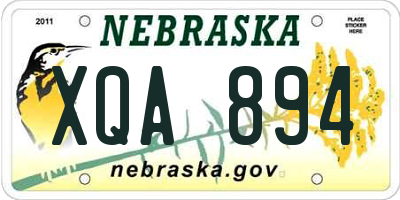 NE license plate XQA894