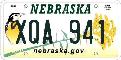 NE license plate XQA941