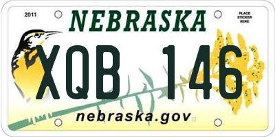 NE license plate XQB146