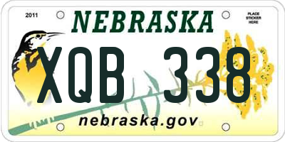 NE license plate XQB338