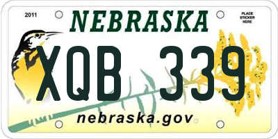 NE license plate XQB339