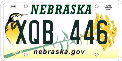 NE license plate XQB446