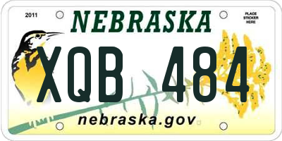 NE license plate XQB484