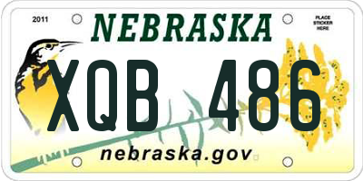 NE license plate XQB486