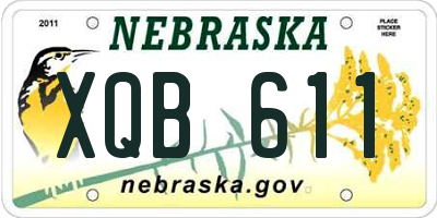 NE license plate XQB611