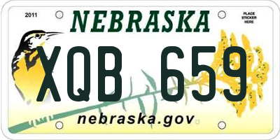 NE license plate XQB659