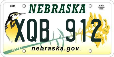 NE license plate XQB912