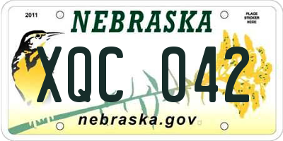 NE license plate XQC042